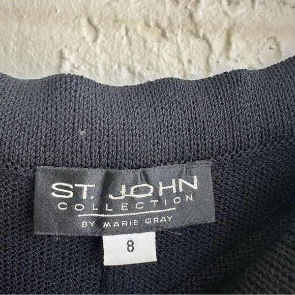 ST.JOHN Collection Pants Women 8 Santana Knit Pull On Evening Formal Black - Picture 7 of 7